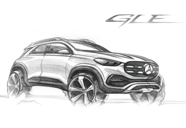 Мерседес джип GLE рисунок