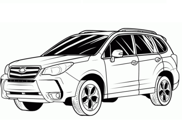 Раскраски машины Субару Форестер