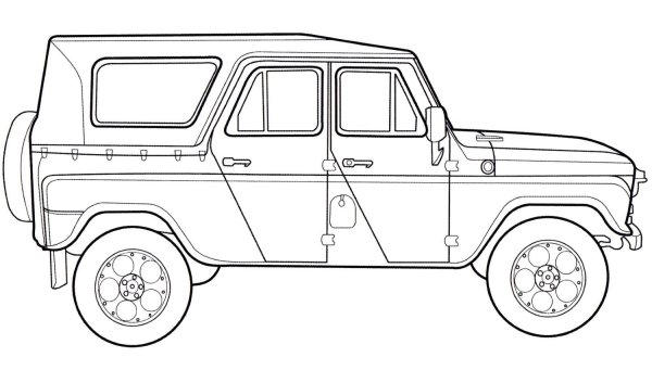 УАЗ 31514 раскраска