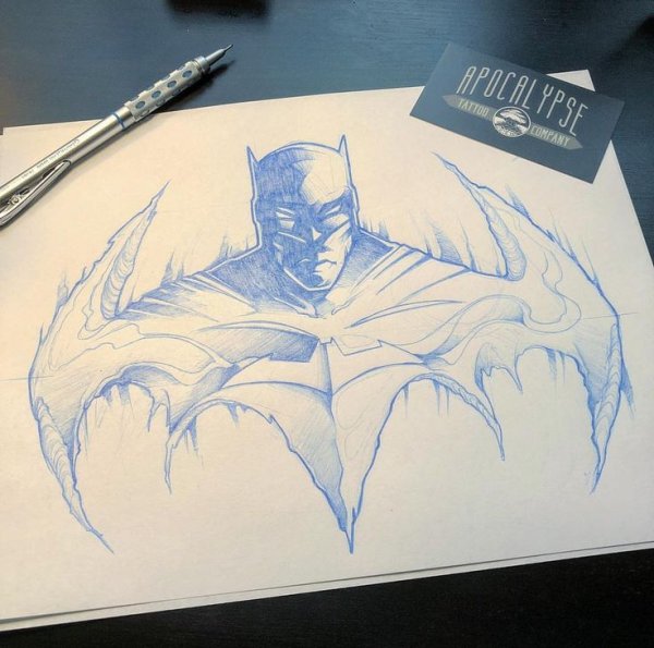 Бэтмен рисунок легкий