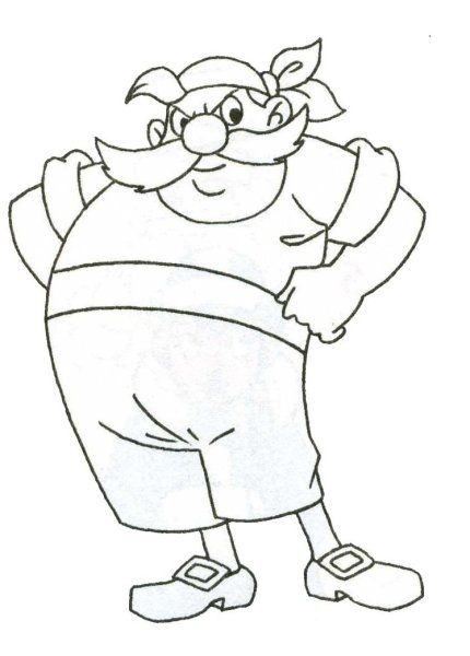 Раскраски к сказкам Чуковского Бармалей