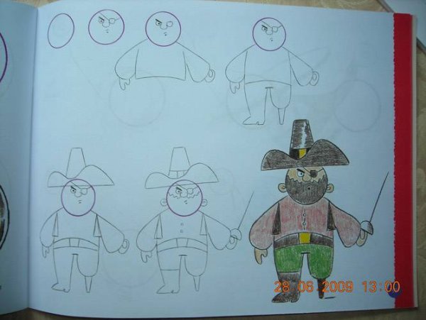 Пират черно белый