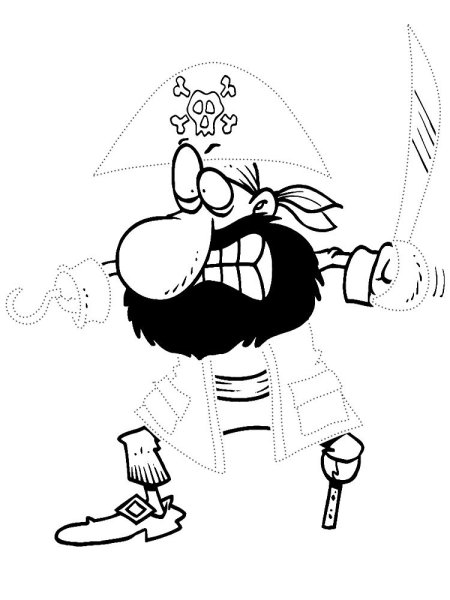 Раскраска пираты для детей