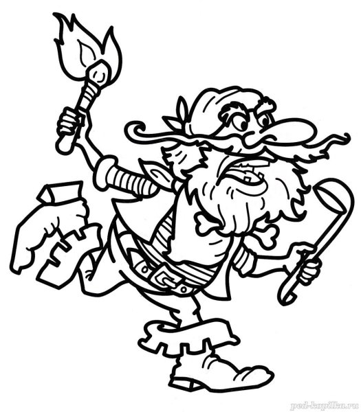 Бармалей раскраска
