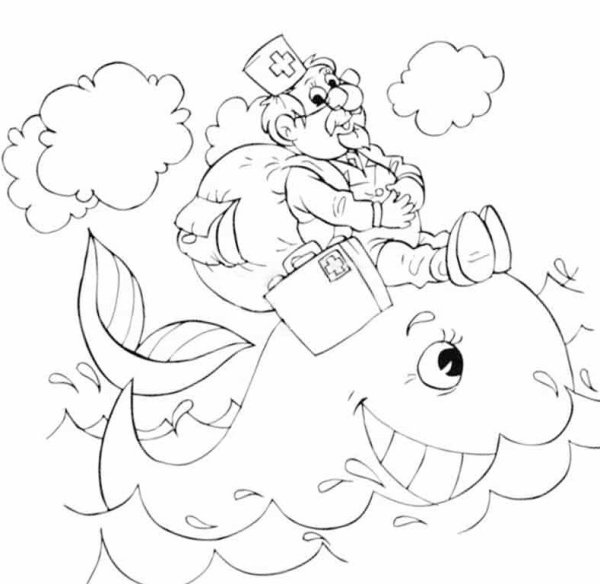 Раскраска Бармалей Чуковского