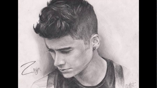 Рисунок парня карандашом