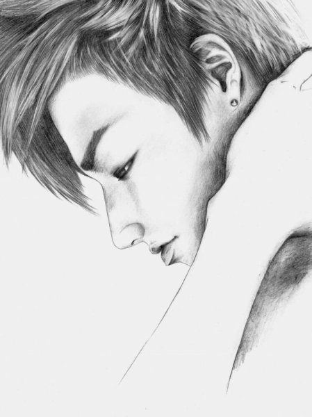 Нарисовать парня карандашом