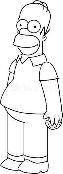 Гомер симпсон для срисовки