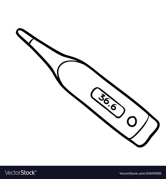 Шкала градусника для измерения температуры тела рисунок