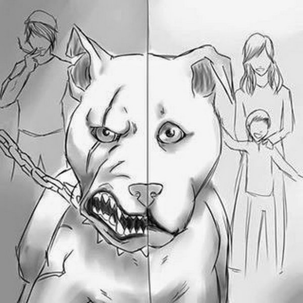 Рисунки злых собак для срисовки