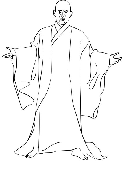 Раскраска Гарри Поттер Воландеморт