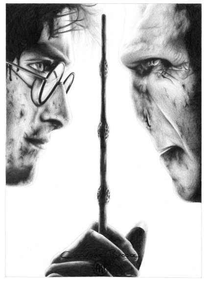 Раскраска Гарри Поттер Воландеморт