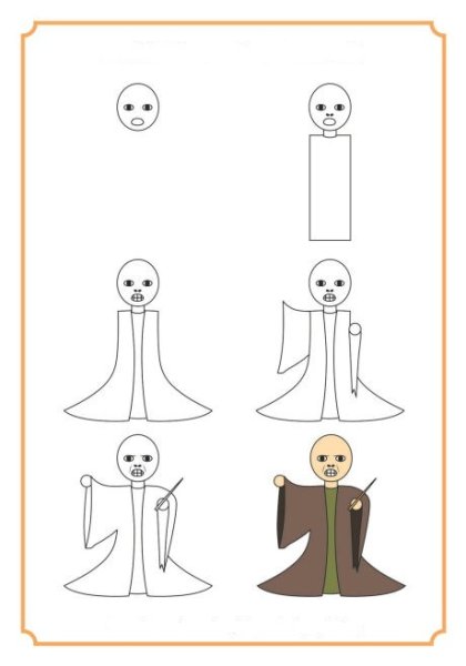 Воландеморт рисунок лёгкий