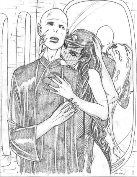 Раскраска Гарри Поттер Воландеморт