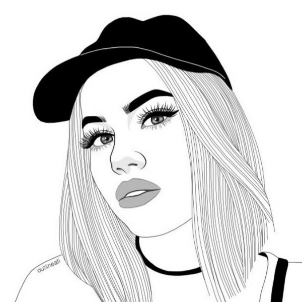 Картинки для срисовки девушки