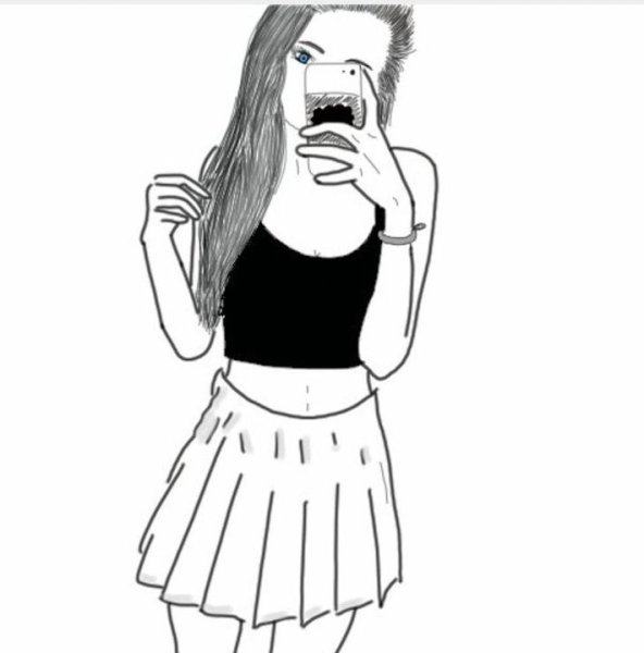 Классные рисунки девушек для срисовки