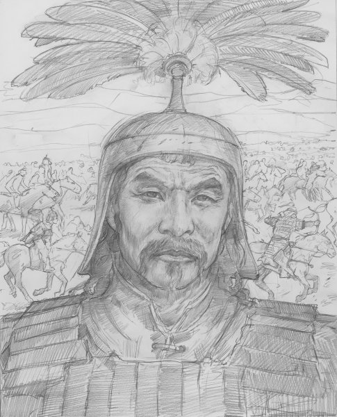 Чингисхан рисунок
