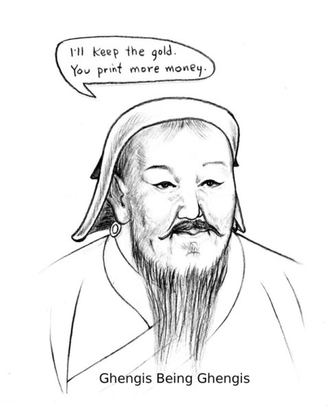 Чингисхан рисунок легкий