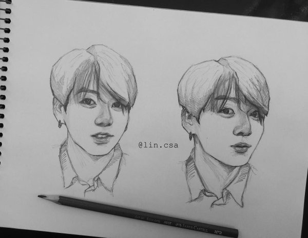 БТС Чонгук зарисовка