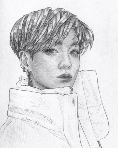 БТС для срисовки Чонгук