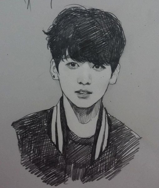 Чонгук срисовать