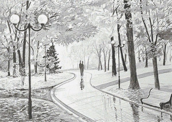 Парк карандашом