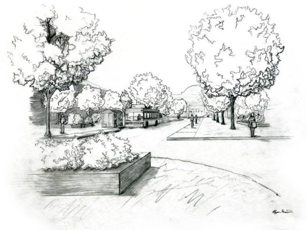 Ландшафтная архитектура карандашом