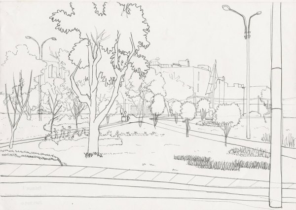 Рисунки карандашом природа