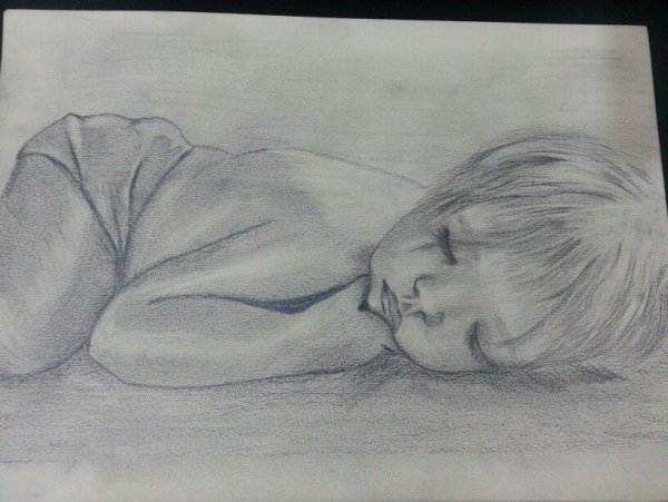 Спящий карандашом