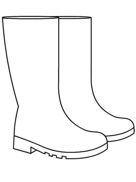 Сапоги раскраска для детей
