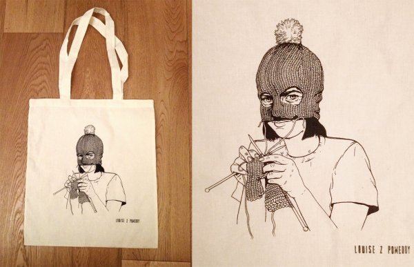 Нарисованная девушка в Балаклаве