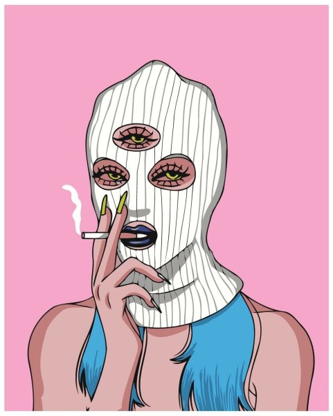 Девушка в Балаклаве арт