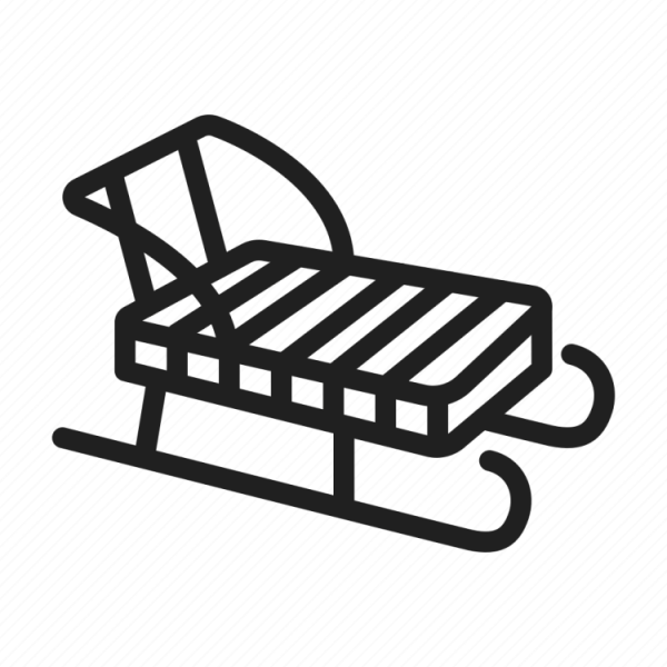 Санки раскраска для детей