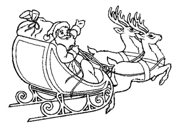 Сани сбоку контур