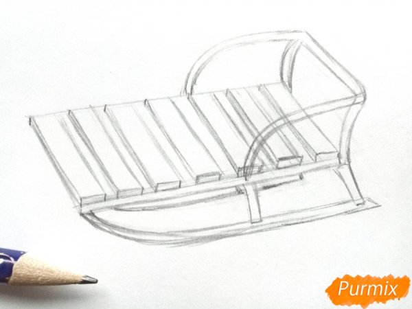 Лошадь в упряжке с санями