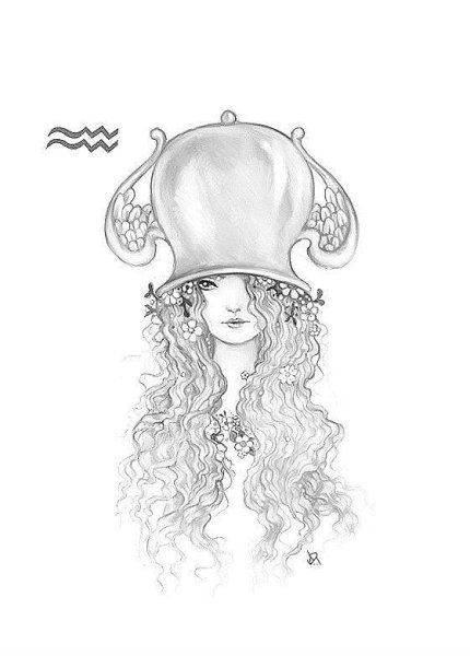 Водолей силуэт