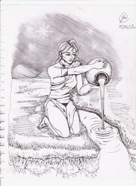 Раскраски антистресс знаки зодиака Водолей