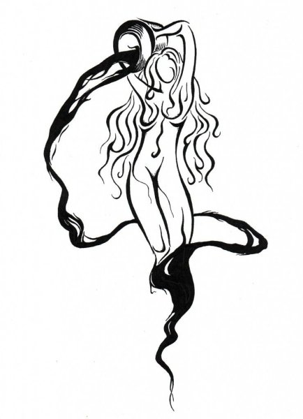 Водолей красивый эскиз