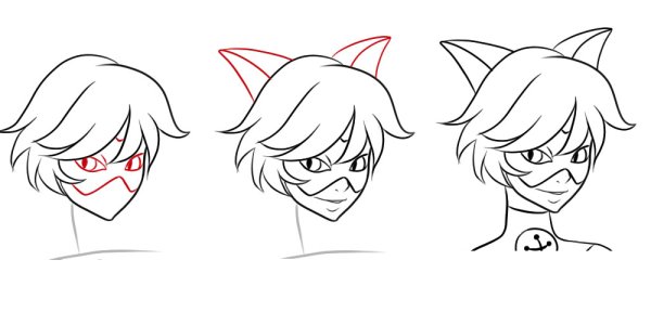 Маринетт рисунок карандашом