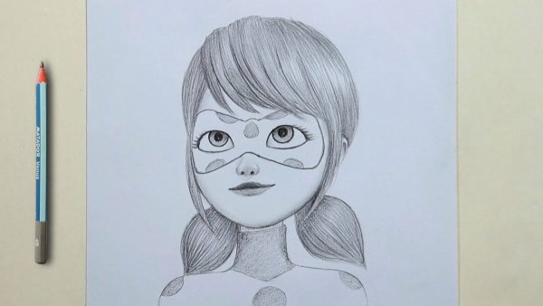 Раскраска леди баг Маринет