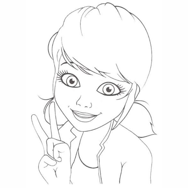 Маринетт для срисовки карандашом