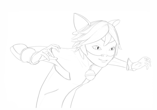 Поэтапное рисование леди баг