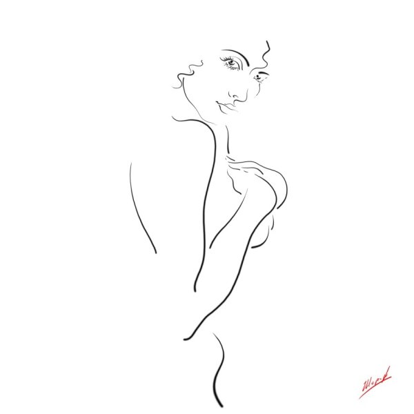 Очертания женской фигуры