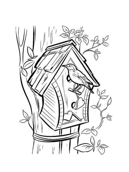 Скворечник для раскрашивания