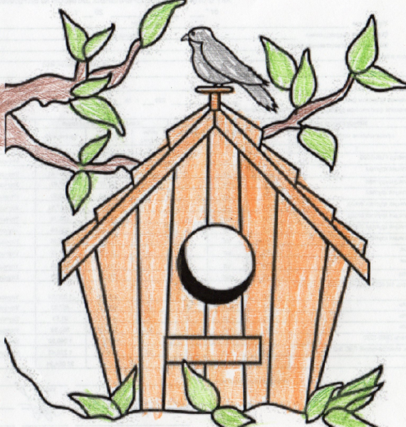 Скворечник раскраска для детей
