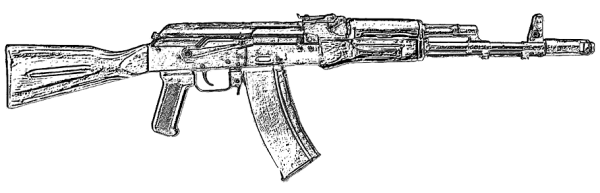 Раскраска оружие из КС го АК 47