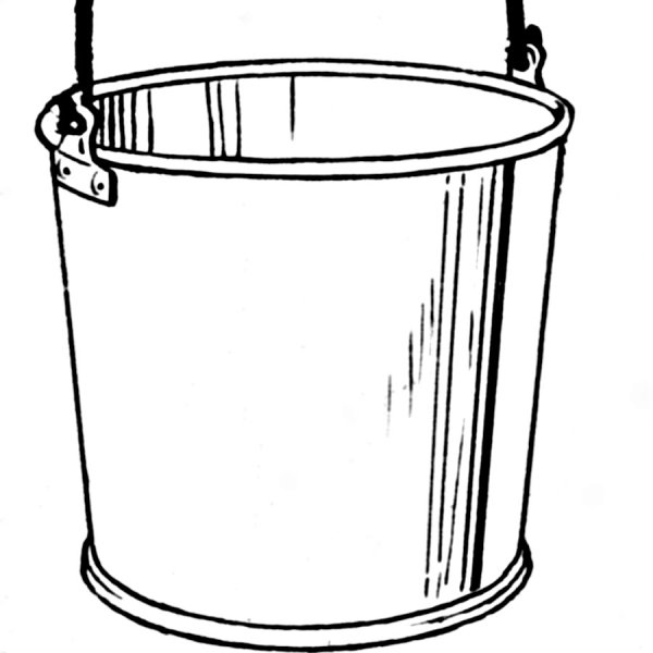 Ведро раскраска