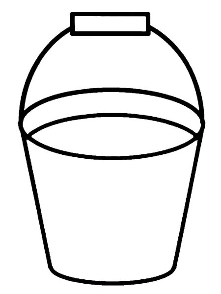Ведро раскраска