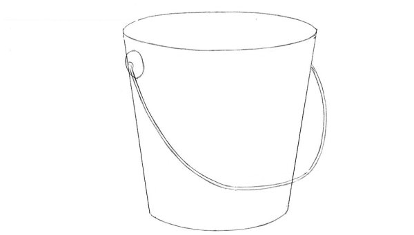 Ведро карандашом