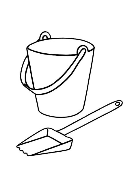 Ведро с водой раскраска